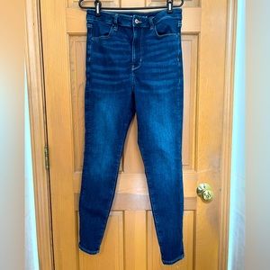 American Eagle Super Hi-Rise Jegging Dark Blue